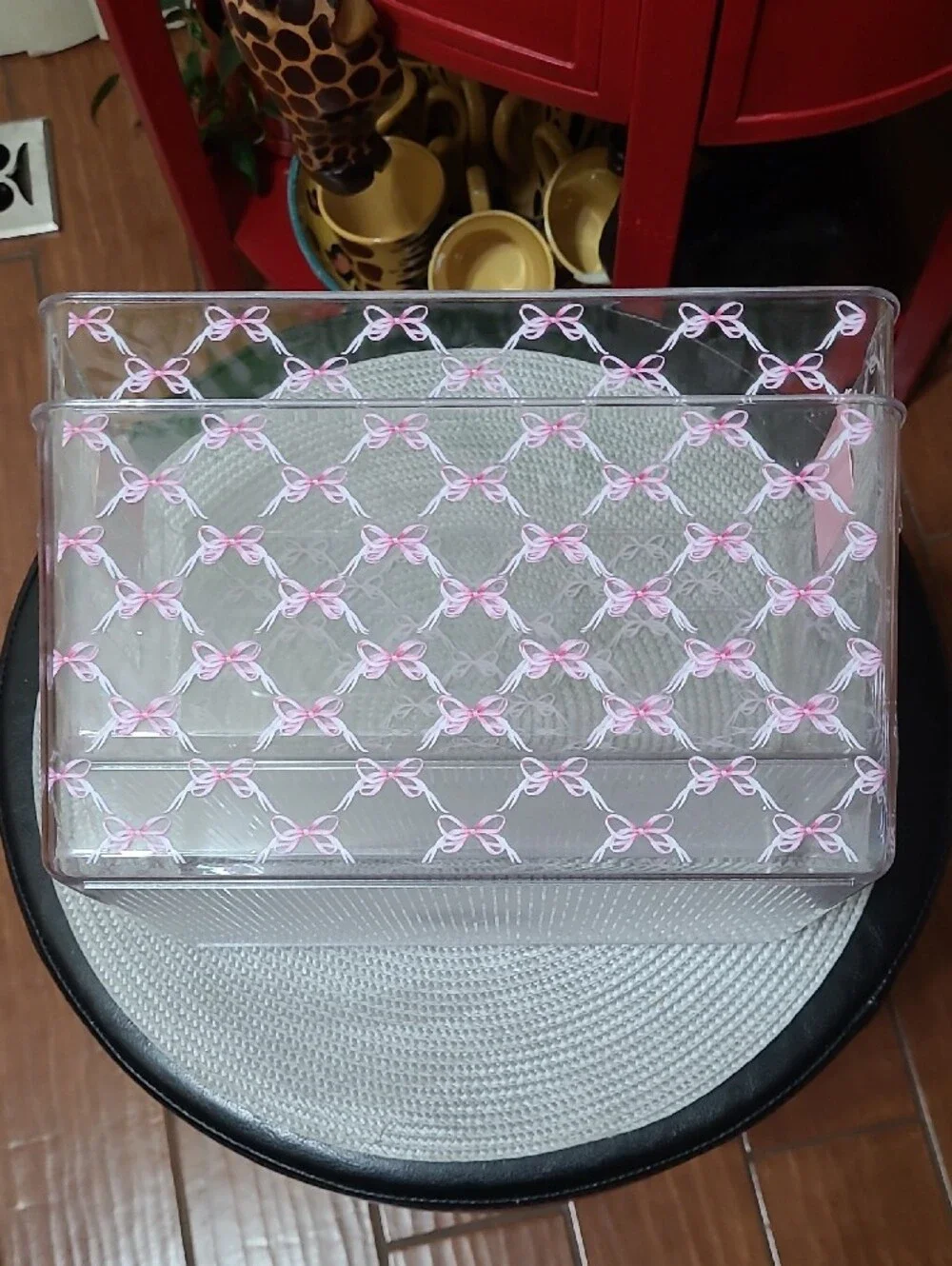 Cleo & June Decorative Bow Storage Bin  Set